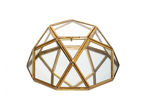      , 19.5x9 cm, Diamond Glass Jewelry Box